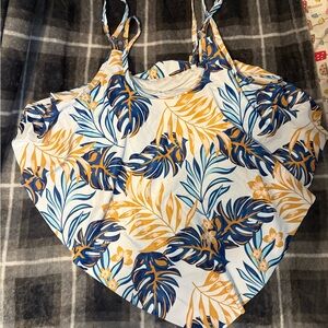 Tropical Print Women's Bikini Top